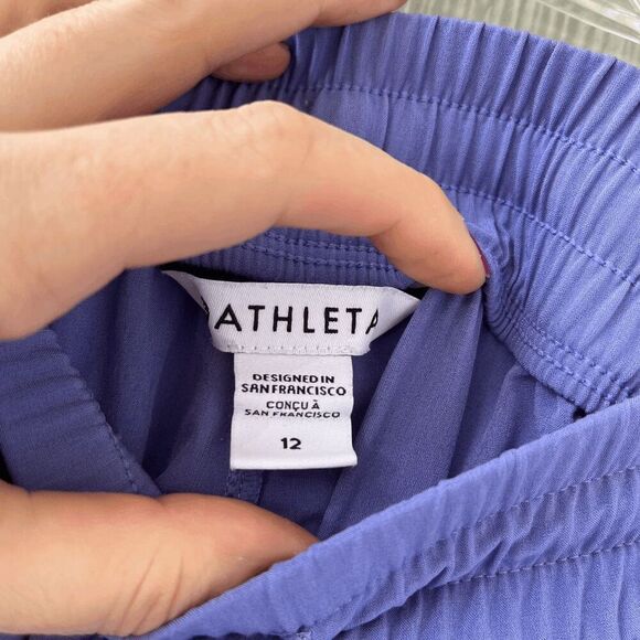 Athleta Arrival Pant Dark Adonis Blue Purple Ankle Straight - SZ 12 - Picture 6 of 8